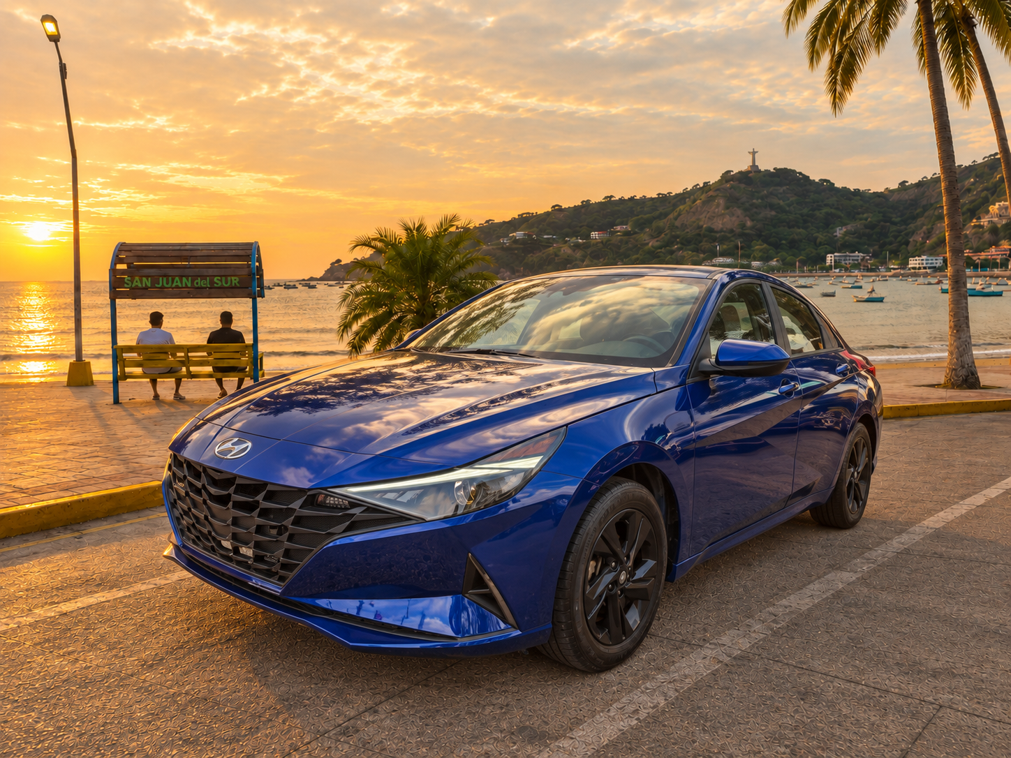 Hyundai Elantra azul